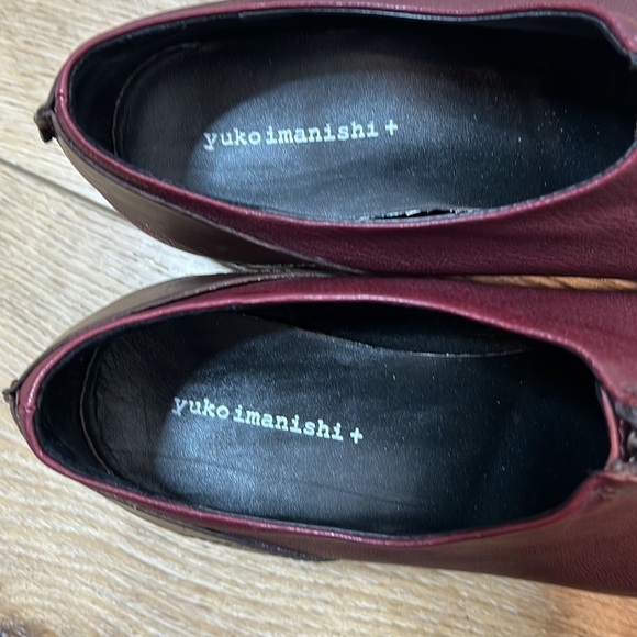 Yuko Imanishi + Oxblood Zip Top Oxfords Size 38/7.5US - Picture 6 of 9